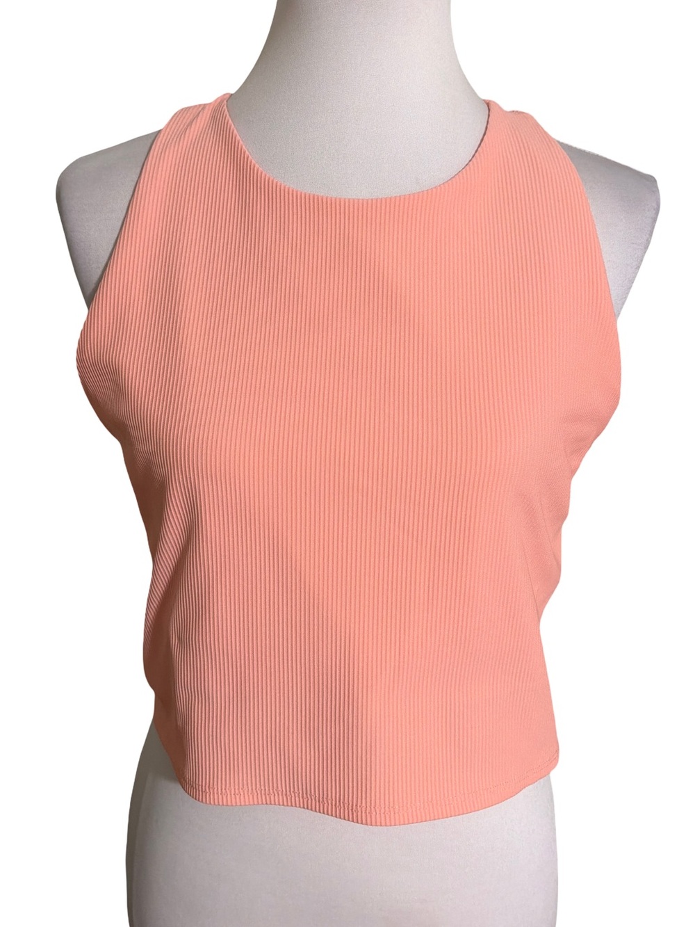Champion Coral Ribbed Tank Top Self Bra